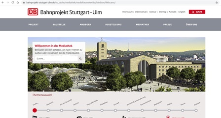 Klick zur Website Bahnprojekt Stuttgart-Ulm (Stuttgart 21) Webcams